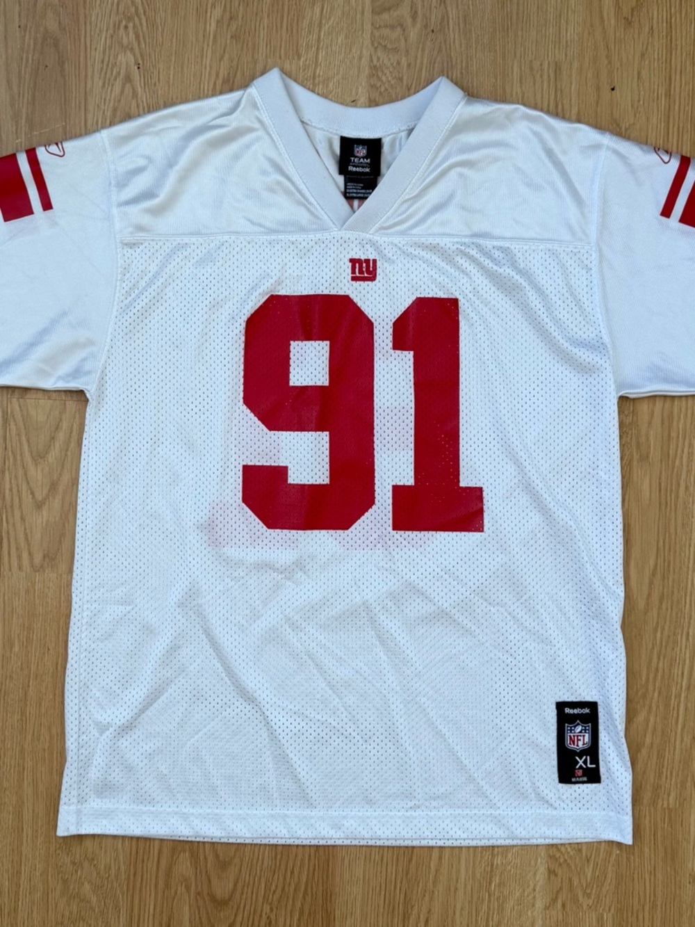 Reebok NFL New York Giants #91 Justin Tuck Youth Jersey XL White